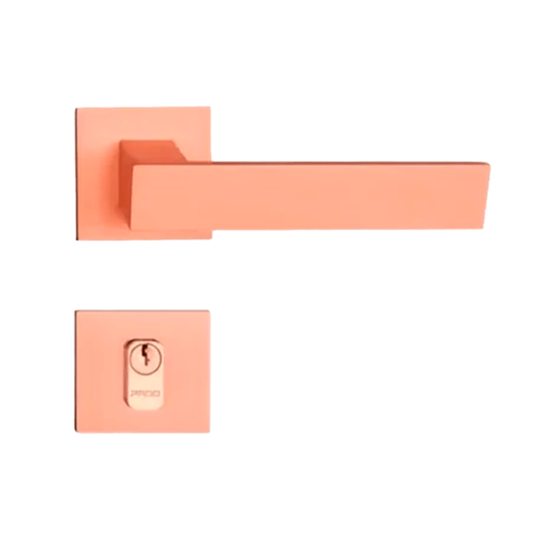 Fechadura Externa Porta Madeira Broca Roseta Quadrada Rose Ro