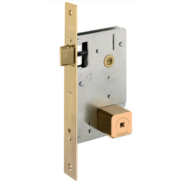 Fechadura Externa Quadrichave Tetra 55mm Latão Colonial Romano Com