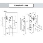 Fechadura Externa Roseta 40mm Mgm Módena