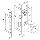 Fechadura Externa Roseta 40mm Mgm Módena Alumínio