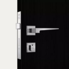 Fechadura Externa Roseta Quadrada Classic 3200 Escovada Stam