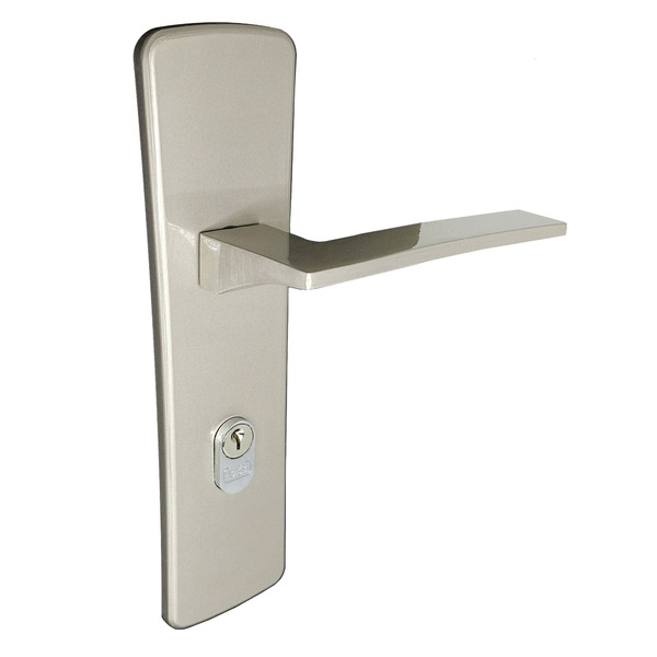 Fechadura Externa Safira Espelho Champanhe 55mm União Mundial