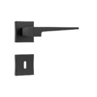 Fechadura Externa Stam 3200 55mm Preta Fosca Roseta Quadrada