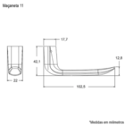 Fechadura Externa Stam 803/35 Preto Fosco Roseta Quadrada
