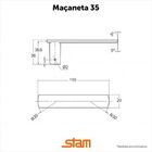 Fechadura Externa Stam 803/35 Preto Fosco Roseta Quadrada