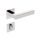 Fechadura Externa Stam Ix420 55mm Inox Polido Cromada Roseta