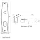 Fechadura Fit Externa 3410 E380 Mz560 40mm Espelho Cromado Pa