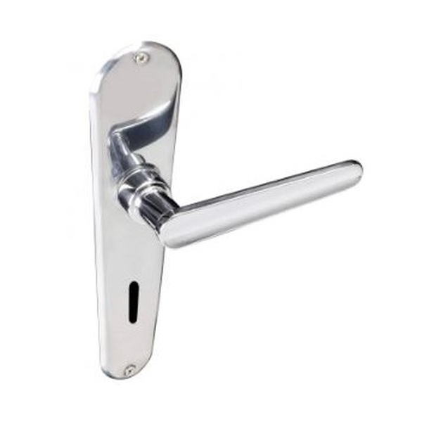 Fechadura Francesa Com Espelho Cromado Cromado