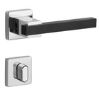 Fechadura Future Dudu Banheiro 55mm Cromada E Preta Lockwell