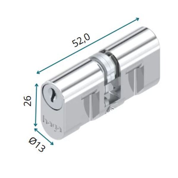Fechadura Haga - Berlin - Maçaneta 80 - Externa - 26346b | Leroy