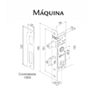 Fechadura Haga - Berlin - Maçaneta 80 - Externa - 26349b