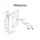 Fechadura Haga - Click - Espelho 280 - Interna -  23426b