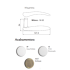 Fechadura Haga - Milano - Roseta 528 - Interna - 5376