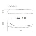 Fechadura Haga - Nano - Espelho 280 - Interna -21320b