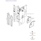 Fechadura Haga - Sena - Roseta 528 - Interna - 29004