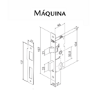 Fechadura Haga - Turin - Maçaneta 138 - Externa - 26308b