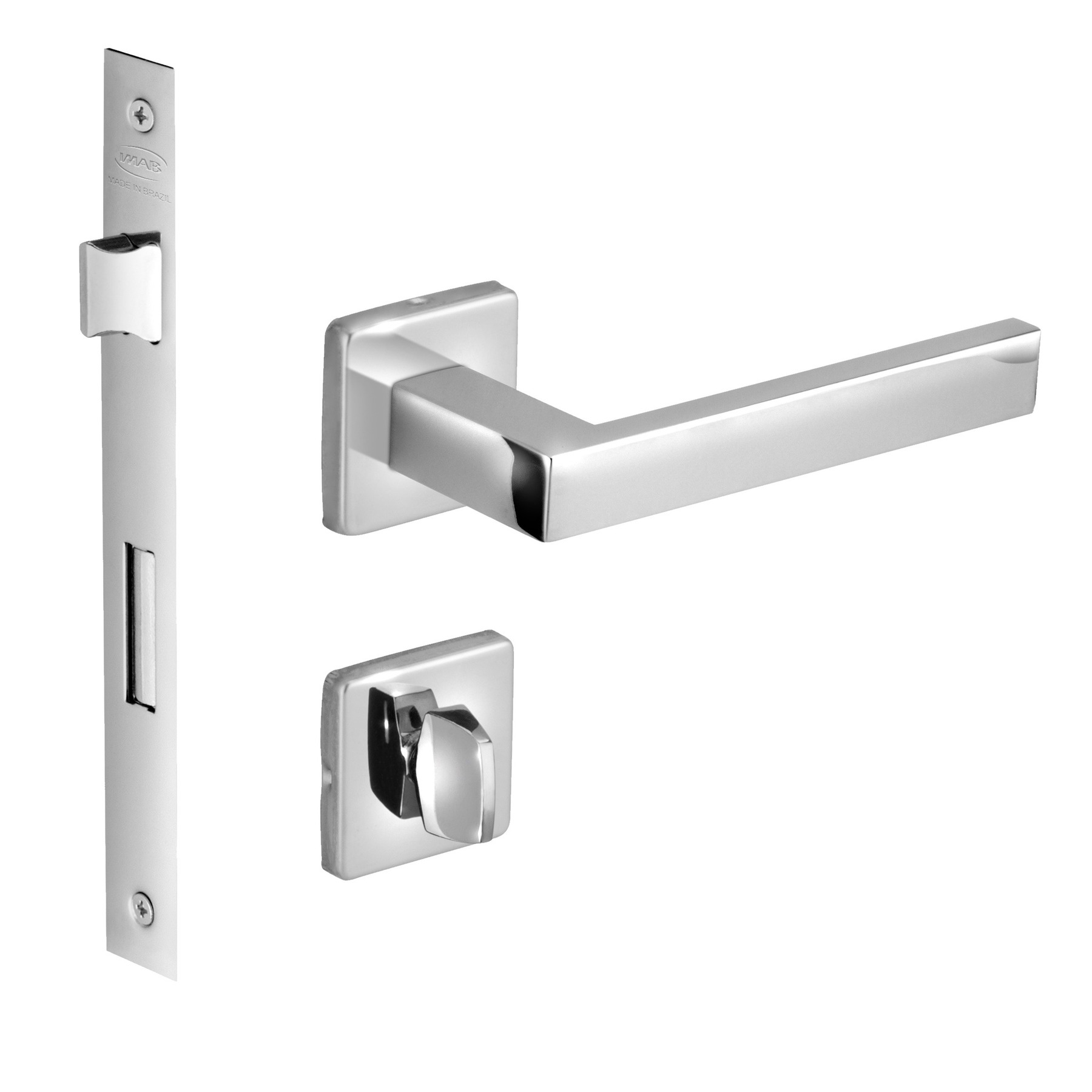 Fechadura Hato 2 Banheiro 55mm Aço Inox Polido M09c9 R0091 Bz1952