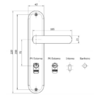 Fechadura Icaro Interna Espelho Antique Brass 55mm Soprano