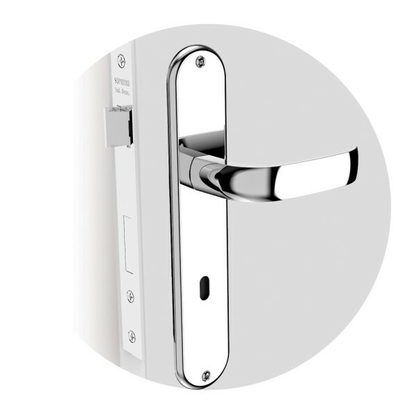 Fechadura Icaro Interna Espelho Cromado 55mm Soprano