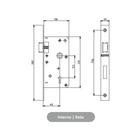 Fechadura Icaro Interna Roseta Redonda Cromado 40mm Ros22 (40