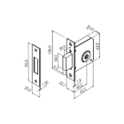 Fechadura Imab Auxiliar Multiponto Roseta Redonda