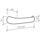 Fechadura Imab Duna Espelho Escovada Externa 40mm