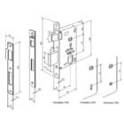Fechadura Imab Duna Espelho Ouro Velho Externa 55mm