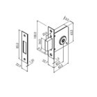 Fechadura Imab Tecnoponto Auxiliar Cromada Roseta Redonda