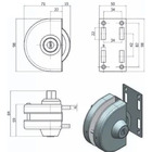Fechadura Inox Pressão 98-1 Porta Vidro/alvenaria Redonda To