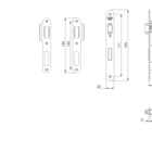 Fechadura Inox Rolete Roseta Quadrada Em Preto Texturizado