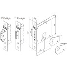 Fechadura Interna 622 Porta De Correr Asa De Avião 45mm Conch