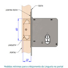 Fechadura Interna 622 Porta De Correr Asa De Avião 45mm Conch