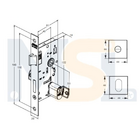 Fechadura Interna 813/35 Roseta Quadrada Stam Inox Cromado