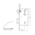 Fechadura Interna Arouca Victoria 408449/40 - Cromado Escovado