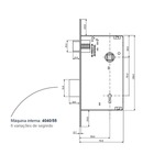 Fechadura Interna Arouca Victoria 408449/55 - Zpe - Preto