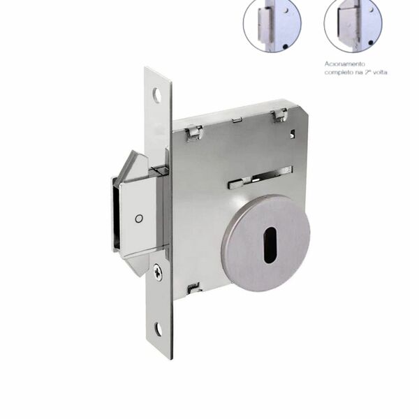 Fechadura Interna Bico Duplo 4006/086 Para Porta De Correr -