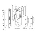 Fechadura Interna Duna Cromo Acetinada Espelho Máquina 55mm I