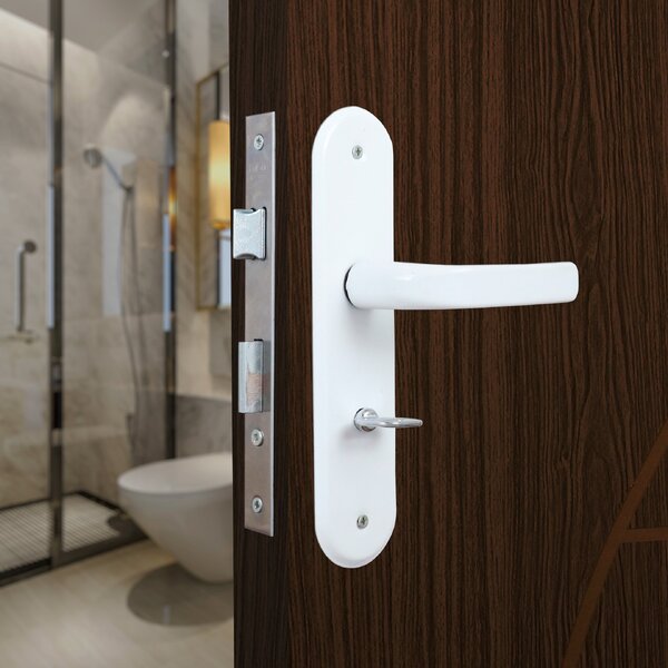 Fechadura Interna Espelho Aço Branca 40mm Stilo Branca