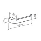 Fechadura Interna Imab Odin Roseta Quadrada Preta  40mm