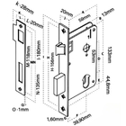 Fechadura Interna Inox Premium 40mm Inox Polido Alianca
