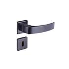 Fechadura Interna Quadratta Curva Roseta S40 Preto Fosco Alia