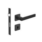 Fechadura Interna Quarto Hato 2 Inox Preta Preto Imab 55 Mm