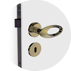 Fechadura para Porta Interna Antique 40mm Comum com Roseta Open Golf Brass Soprano