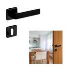 Fechadura Interna Roseta Quadrada 55mm Preto Arouca Chess