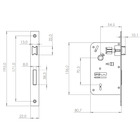 Fechadura Interna Safira Espelho Champanhe 55mm União Mundial