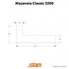 Fechadura Interna Stam 3200 55mm Preta Fosca Espelho Externa