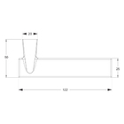 Fechadura Interna Stam Classic 3000 Roseta Quadrada Cromada
