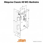 Fechadura Interna Stam Ix290 40mm Inox Polido Cromada Roseta