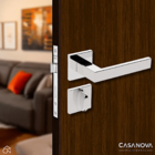 Fechadura Interna Stam Ix290 40mm Inox Polido Cromada Roseta