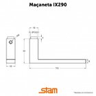 Fechadura Interna Stam Ix290 40mm Inox Polido Cromada Roseta